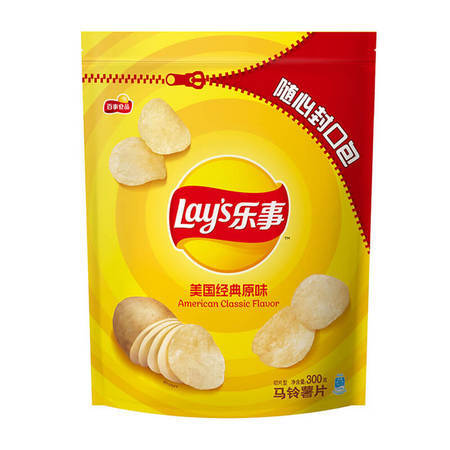 88VIP：Lay's 乐事 随心封口包薯片原味 300g