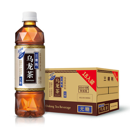 SUNTORY/三得利 乌龙茶 无糖饮料整箱 500ml*18瓶