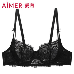 Aimer 爱慕 薄聚拢性感蕾丝内衣 大胸显小文胸