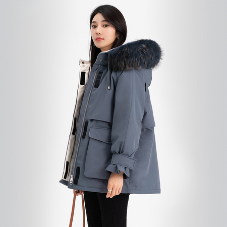 SNOW FLYING 雪中飞 X00145472F 女大毛领短款羽绒服