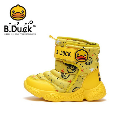 B.Duck 小黄鸭 男童加绒雪地靴