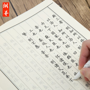 湖羊 成人练字帖楷书字帖 5本 送1支笔+10个褪色笔芯+1个握笔器 练字神器