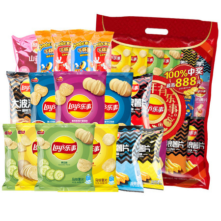 聚划算百亿补贴：Lay's 乐事 薯片大礼包 16包