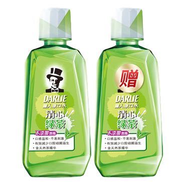 聚划算百亿补贴：DARLIE 黑人 清新绿茶漱口水 250ml*2瓶