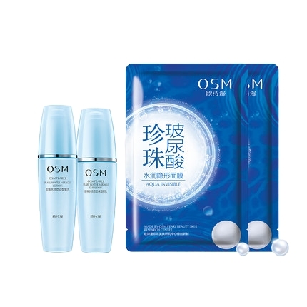 OSM 欧诗漫 珍珠水活奇迹 水20ml + 乳液 20ml + 隐形面膜 2片