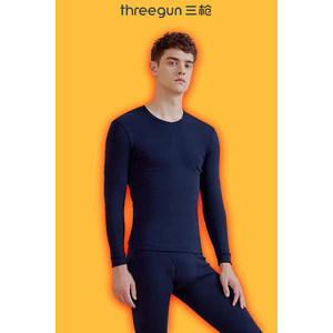 三枪旗下 鹅牌 男女100%精梳棉 保暖打底秋衣套装
