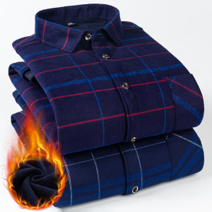 暖甲飞 加绒加厚保暖衬衫