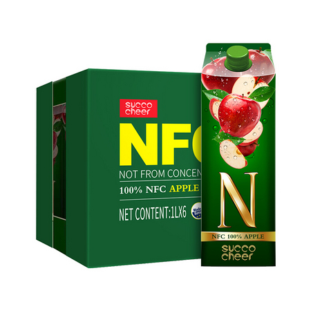 Laciate 兰雀 萨果奇 100%NFC苹果汁 1L*6瓶 *4件