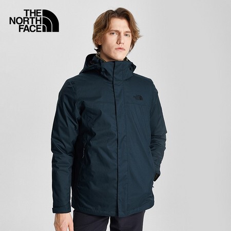 限尺码：The North Face 北面 4U7L 男士羽绒内胆三合一冲锋衣