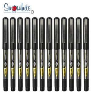 Snowhite 白雪 PVR-155 直液式中性笔 0.38mm 黑色 12支/盒 *5件