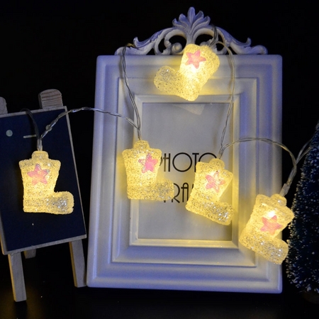 荣彩 圣诞节圣诞靴灯 4m20灯（电池款）