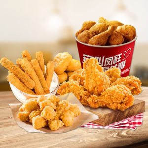 凤祥 炸鸡全家桶 翅根+鸡块 3.8斤