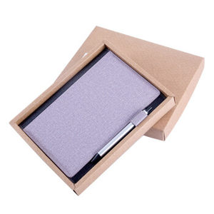 GuangBo 广博 GBP8608 磁扣活页笔记本套装(A5皮面记事本+圆珠笔)博爵/紫 *16件