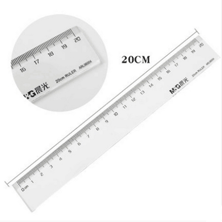 M&G 晨光 ARL96004 塑料学生绘图直尺 20cm 两把装