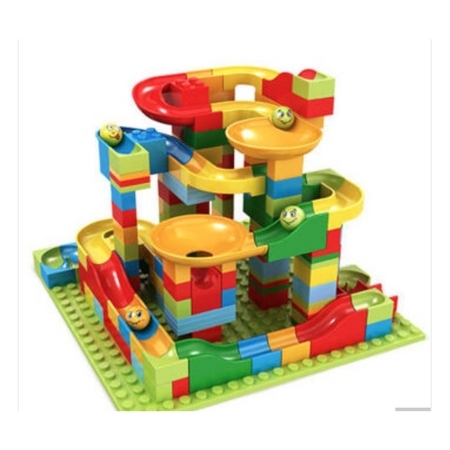 移动专享：HWAXIING TOYS 百变滑道 165小颗粒+1底板4球