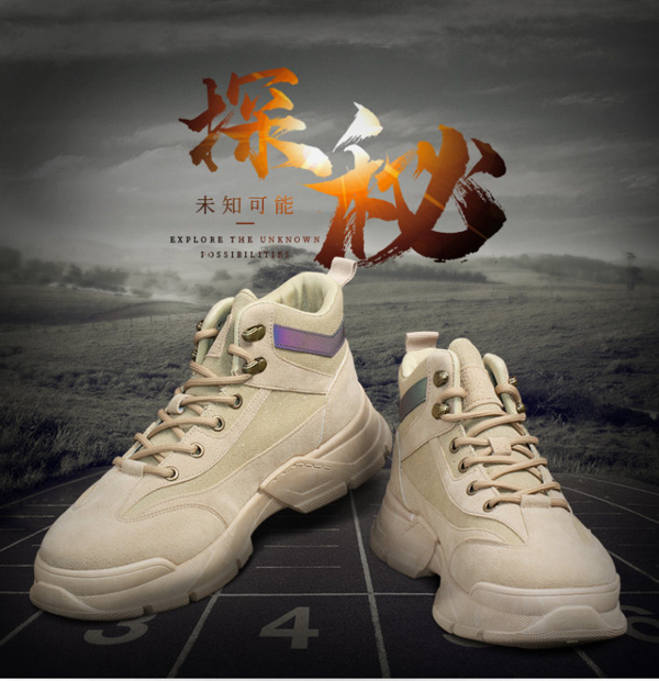 夜跑安全反光条+防撞耐磨鞋头：卡帝乐鳄鱼 男士 百搭潮款高帮工装靴 券后79元包邮 买手党-买手聚集的地方