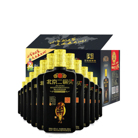 小牛 北京二锅头 46度纯粮酒白酒 500ml*12瓶