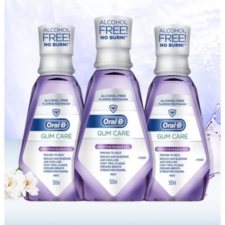 22点开始：Oral-B 欧乐-B 牙龈专护漱口水 500ml*3瓶 *5件