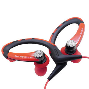 audio-technica 铁三角 SPORT 1 IS 线控挂耳式耳机 红色