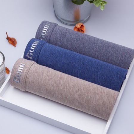 GUJIN 古今 EXHSJ60 男士棉质薄款平角内裤 3条装