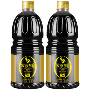 千禾 零添加 180天特级生抽 1.28L*2瓶