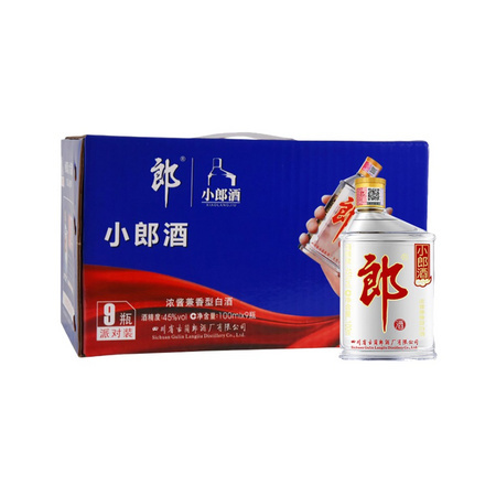 88VIP：郎酒 经典小郎酒 45度浓酱兼香型 100ml*9瓶 *2件 +凑单品