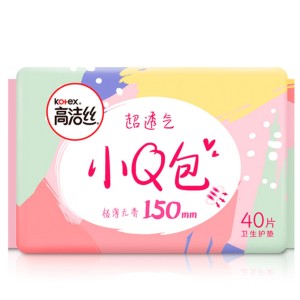 京东PLUS会员： Kotex 高洁丝 小Q包 无香型护垫卫生巾 150mm*40片 *2件