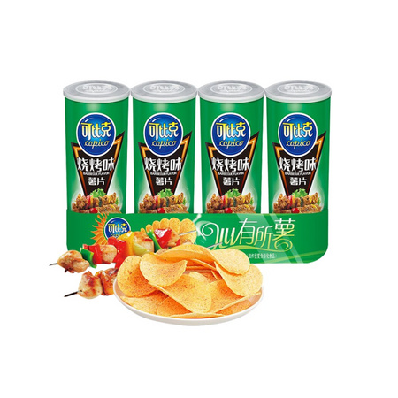 copico 可比克 薯片烧烤味 105g*4罐 *2件