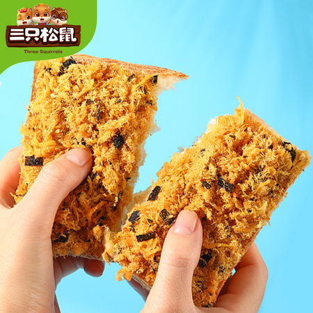 三只松鼠 海苔肉松吐司 600g *2件