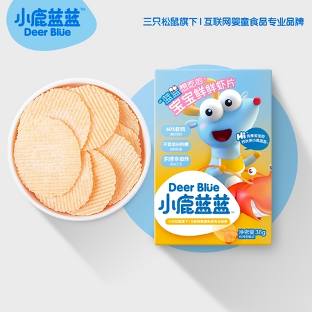 小鹿蓝蓝 儿童虾片零食 38g