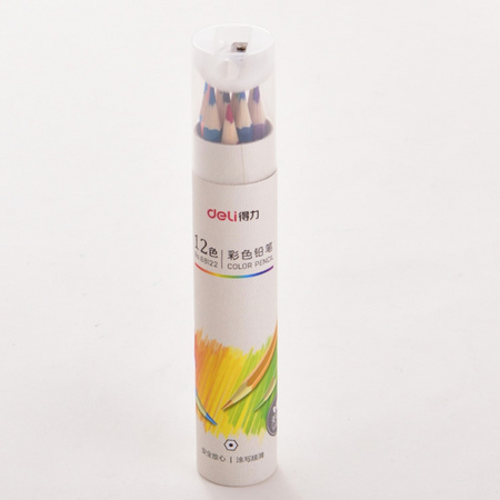 deli 得力 68122 油性彩色铅笔 12色