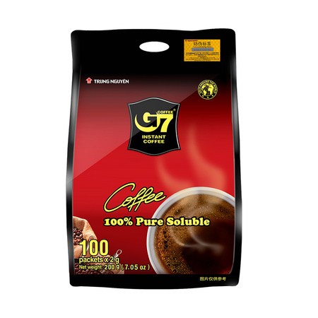 88VIP、移动专享：G7 COFFEE 中原咖啡 黑咖啡粉 2g*100条 *5件