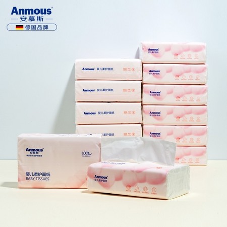 Anmous 安慕斯 婴儿柔护抽纸 M码75抽*12包