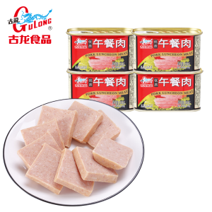 厦门老字号 古龙 优质午餐肉罐头 198g*4罐