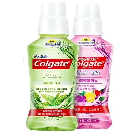 聚划算百亿补贴：Colgate 高露洁 贝齿漱口水 250ml+250ml