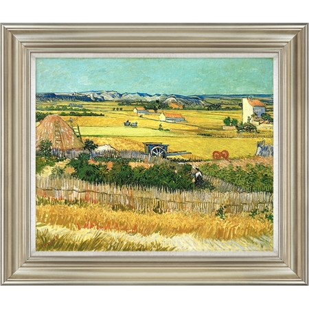 简美轻奢 风景油画 梵高《丰收》背景墙装饰画壁画
