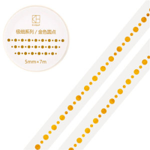kinbor DTB64302 手帐本和纸胶带 5mm*7m 金色原点