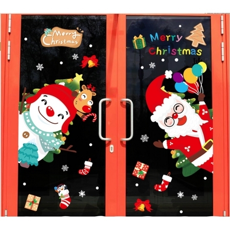 易树家 圣诞老人玻璃贴纸 A款 95*75cm