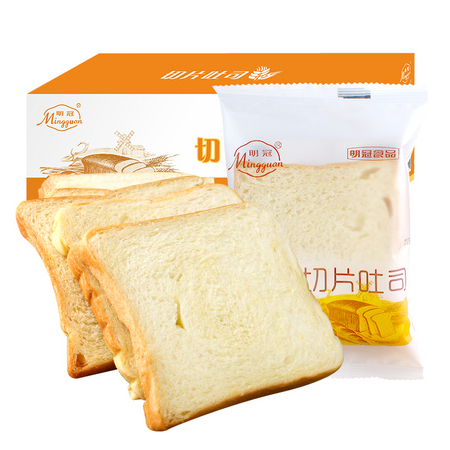 明冠 切片吐司面包 500g *2件