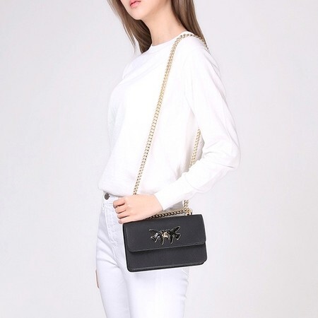 超值双12、88VIP：PINKO 1P21ML Y65Z 牛皮单肩斜挎包