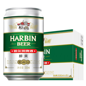 哈尔滨 醇爽啤酒330ml*24听 33元+运费
