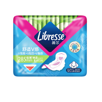 Libresse薇尔 加长日用卫生巾 极薄瞬吸棉柔 285mm*8片 *3件