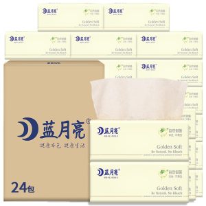 蓝月亮 竹纤维 本色纸巾 3层80抽*24包