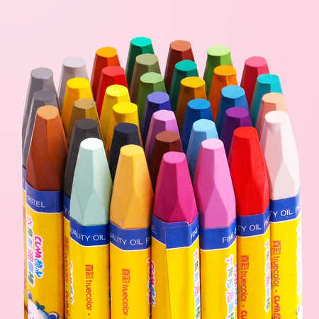 TRUECOLOR 真彩 36色油画棒（送图画本+握笔器+卷笔刀）