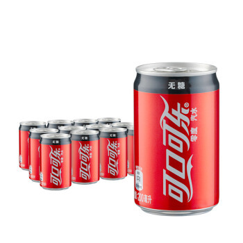 限区域：Coca-Cola 可口可乐 饮料 零度 无糖 汽水 碳酸饮料 200ml*24罐 *2件