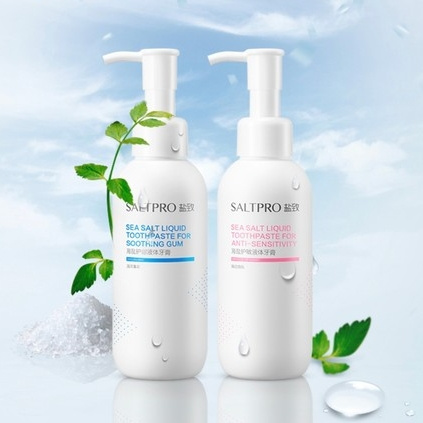 SALTPRO 盐致 按压式液体牙膏 160g 赠海盐身体磨砂膏乳25g