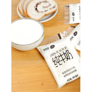 新希望 透明袋纯牛奶 180ml*12袋