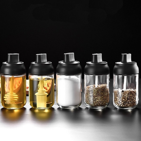 尚动 玻璃调料盒 勺子款 250ml