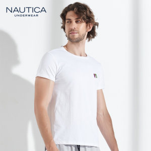 Nautica 诺帝卡 男士40S精梳棉弹力短袖T恤