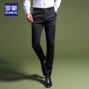 罗蒙 男士天丝混纺 商务休闲裤 YKK拉链 2条 149元包邮